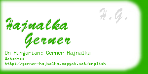 hajnalka gerner business card